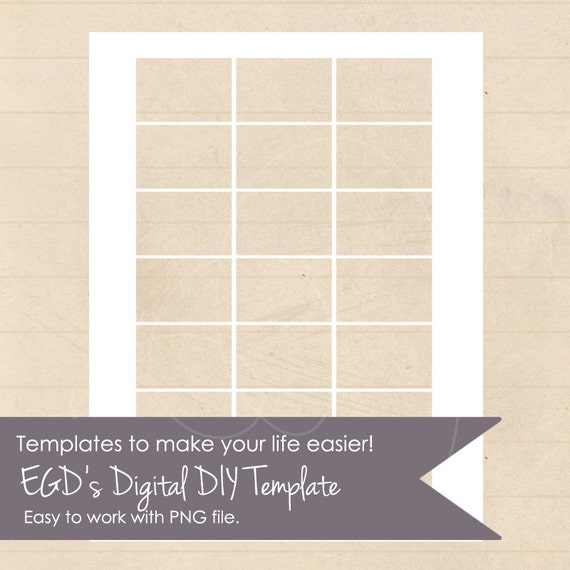 Matchbox Cover Blank Printable Template Instant Download