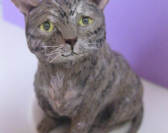 Custom Single Cat Polymer clay figurine Cake topper