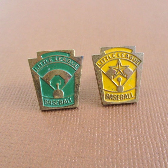 2 Little League Baseball Hat Lapel Pins / Tie Tack by lucra