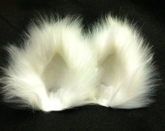 Assorted Color Fuzzy Kitty Cat Ear Clips with/with out Tail