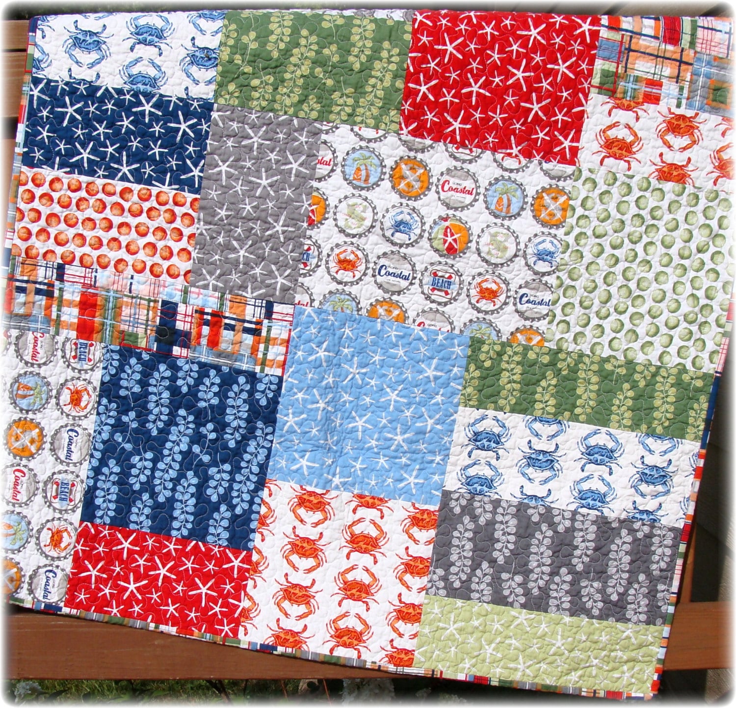 PDF Quilt Pattern Seaworthy Modern Big Block Baby Quilt