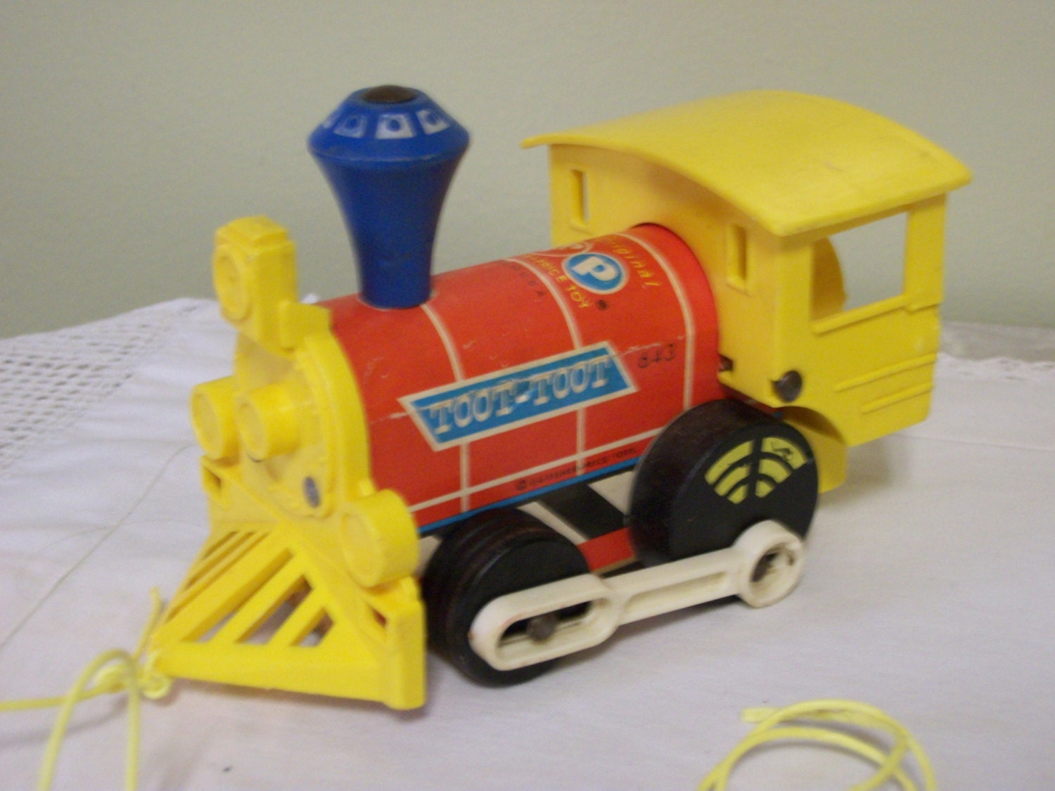 Cute Fisher Price Train Pull Toy by sewupcycle on Etsy