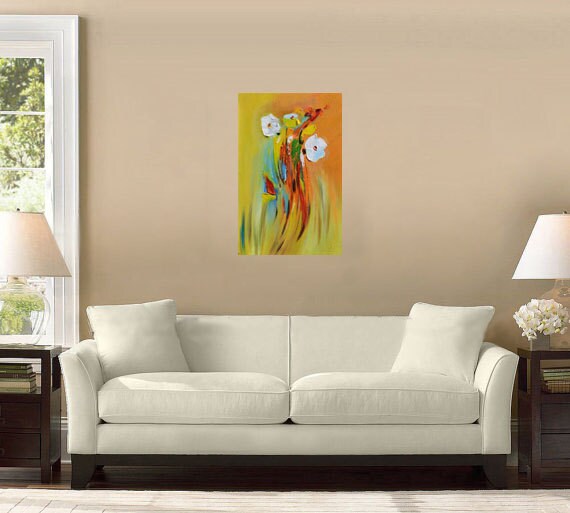 35% off ORIGINAL Oil Painting Happy 23 x 36 by ArtPaintingsMP