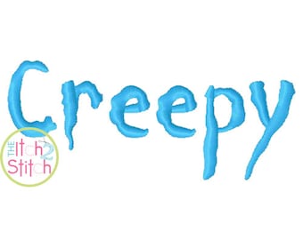Creepy Machine Embroidery Font 1.0" & 1.5" INSTANT DOWNLOAD now available