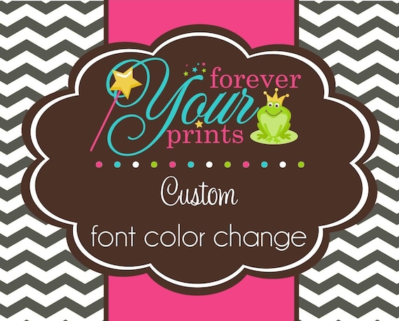 Custom Font Color Change Il_570xn