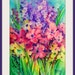 Vibrant Watercolor of Spring Garden Flowers by Colorado Artist Martha Kisling