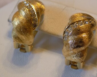 Vintage earrings, Signed Christian Dior earrings, designer clip-on earrings, earrings, vintage jewelry