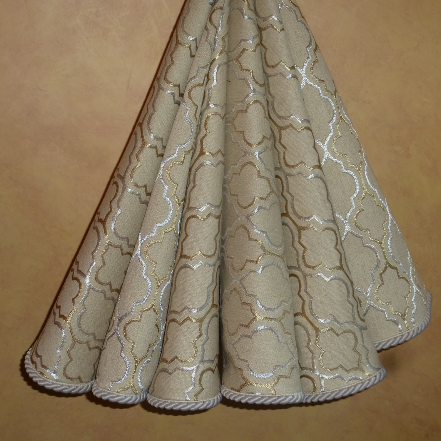 metallic silver and gold threaded linen christmas tree skirt metallic silver and gold threaded linen christmas tree skirt
