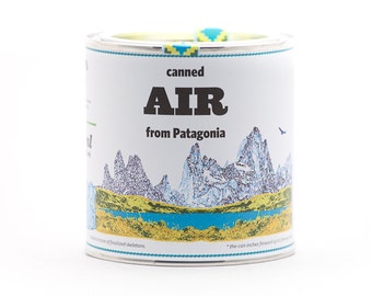 Original Canned Air from Patagonia, a gag souvenir, gift, memorabilia