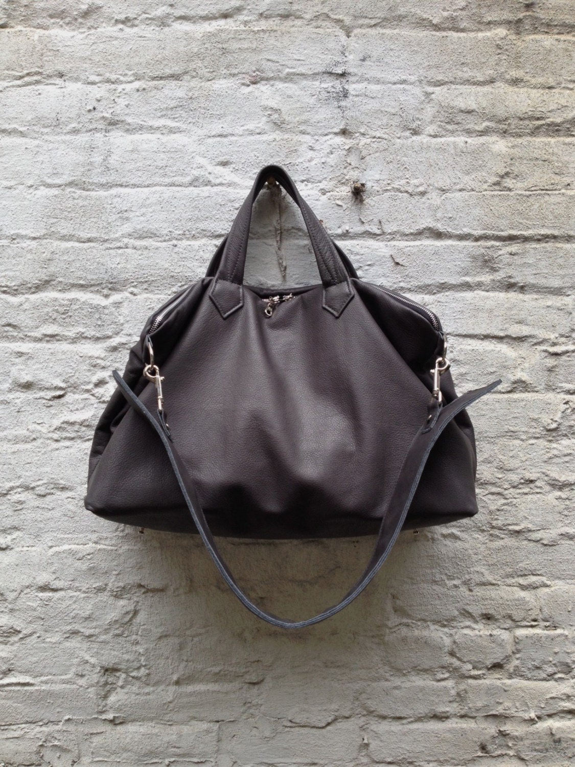 Large Leather East West Bag Spectacular Laurel Dasso