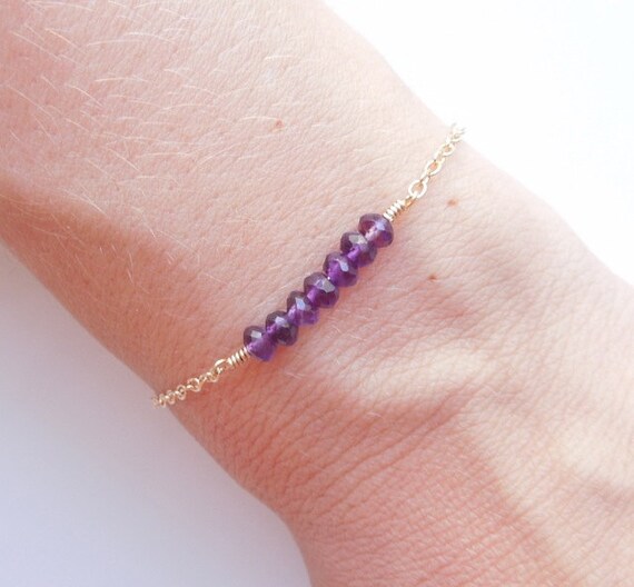 Amethyst Bracelet Beaded Jewelry By 443Jewelry On Etsy