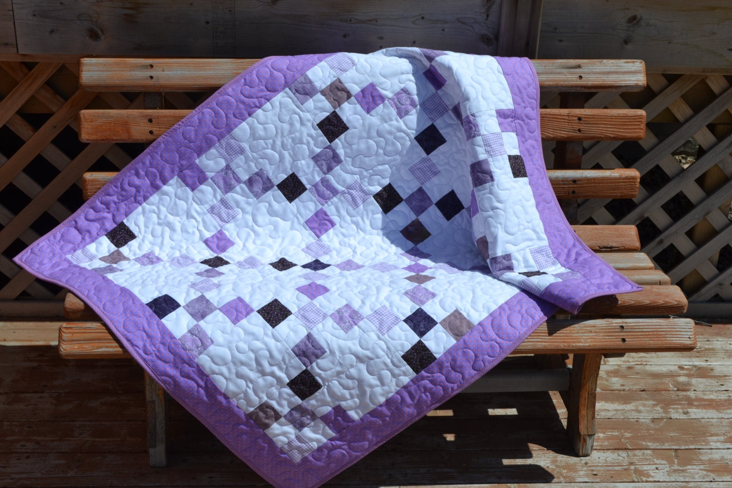 Purple Baby Quilt Patchwork Crib Quilt Baby Girl By MagpieQuilts