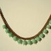 RESERVED for CHRISTINAR19................Art Deco Necklace Copper and Green Glass Beads 1920's 1930's