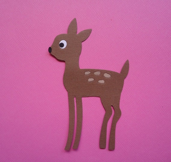 2 Baby Deer Die Cuts for Scrapbooking and Paper Crafts Sweet