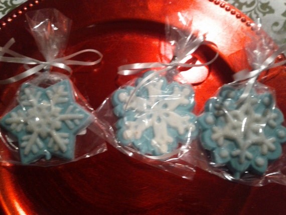 12 Snowflake Christmas Chocolate Favor Il_570xn