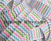 Easter basket glitter waves on white 7/8" grosgrain ribbon - Easter collection NEw Il_170x135