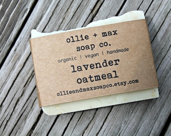 VACATION SALE Lavender Oatmeal Vegan Soap, Organic Soap, Cold Process Soap, Hand Made Soap, Essential Oil Soap