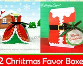 INSTANT DOWLOAD - Printable Santa Claus and Christmas Dress Boxes, Christmas Gift, Printable Box, Christmas Decoration - by PaperArtbyMC Il_170x135
