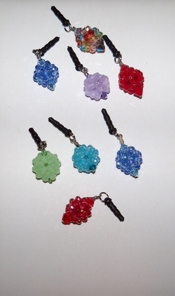 Cell phone charm plugs for earbuds iPhone by nycfashionconnection