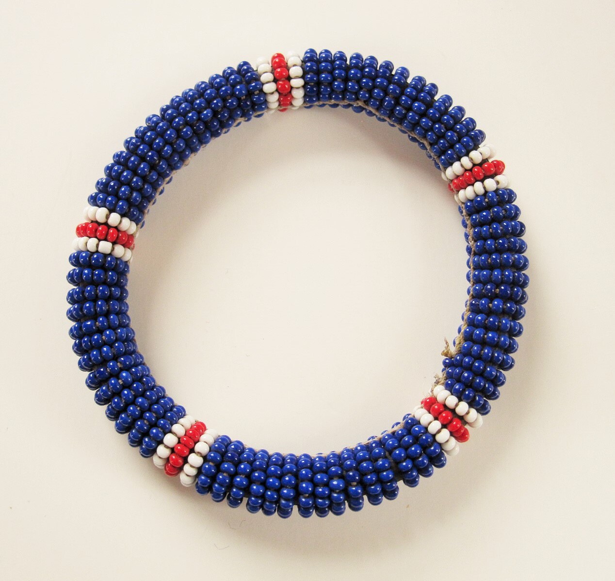 Red White and Blue Beaded Bracelet Flexible Bracelet