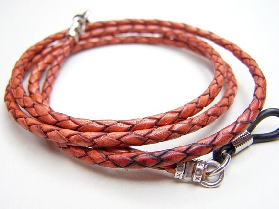 Unisex Eyeglass Leash Leather Eyeglass Cord by eyewearglamour