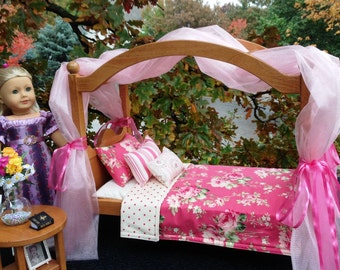 18 inch doll canopy bed