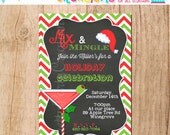 Chalkboard CHRISTMAS COCKTAILS invitation - YOU print - holiday party, Christmas party Il_170x135