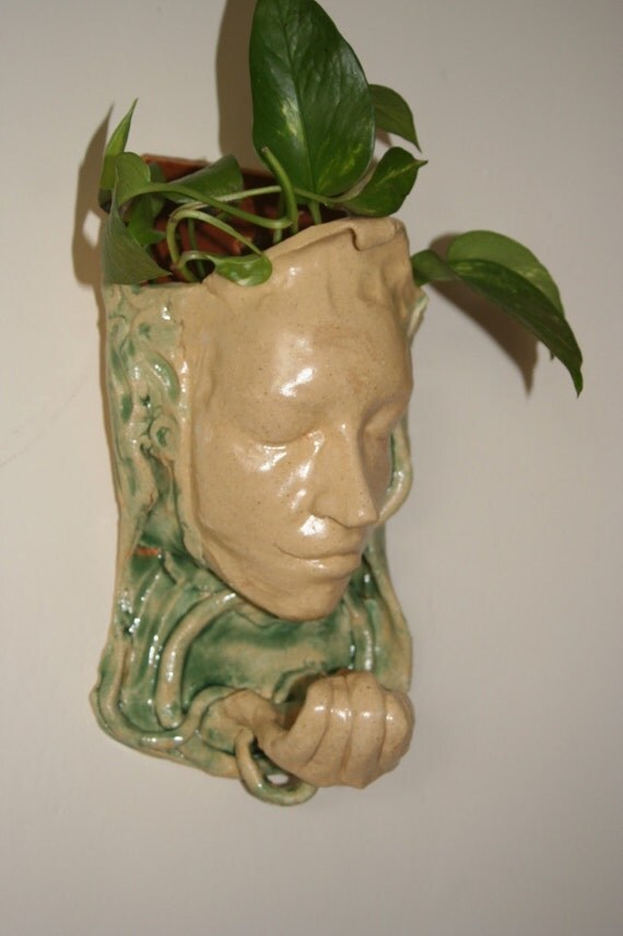 Items similar to Custom ceramic garden wall planter on Etsy