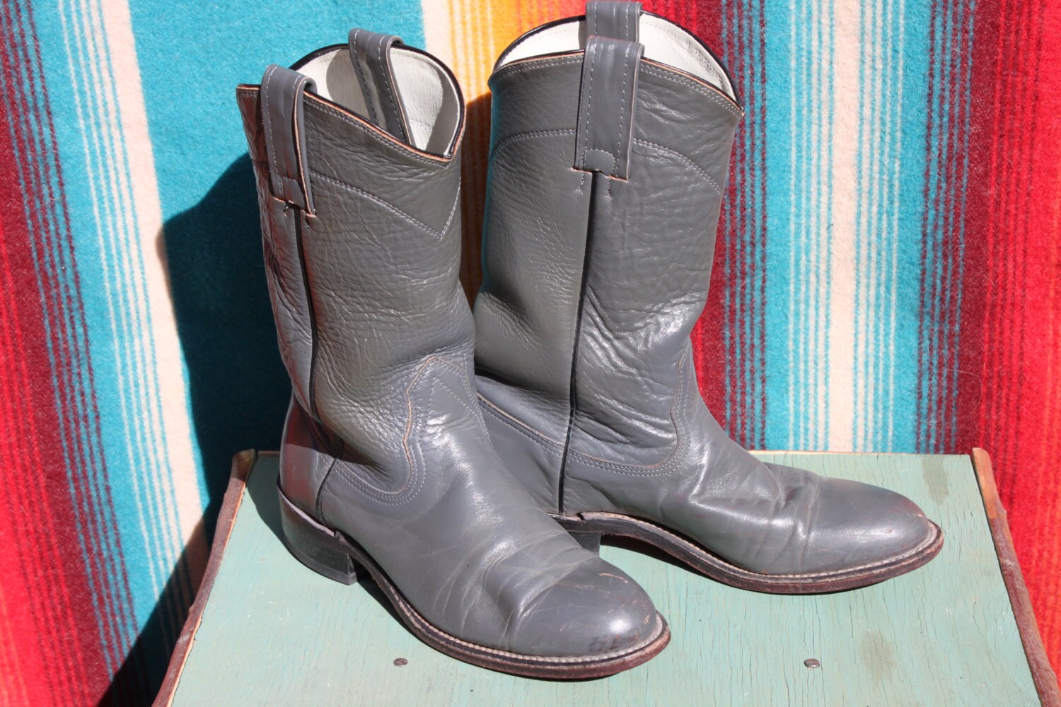 grey roper boots