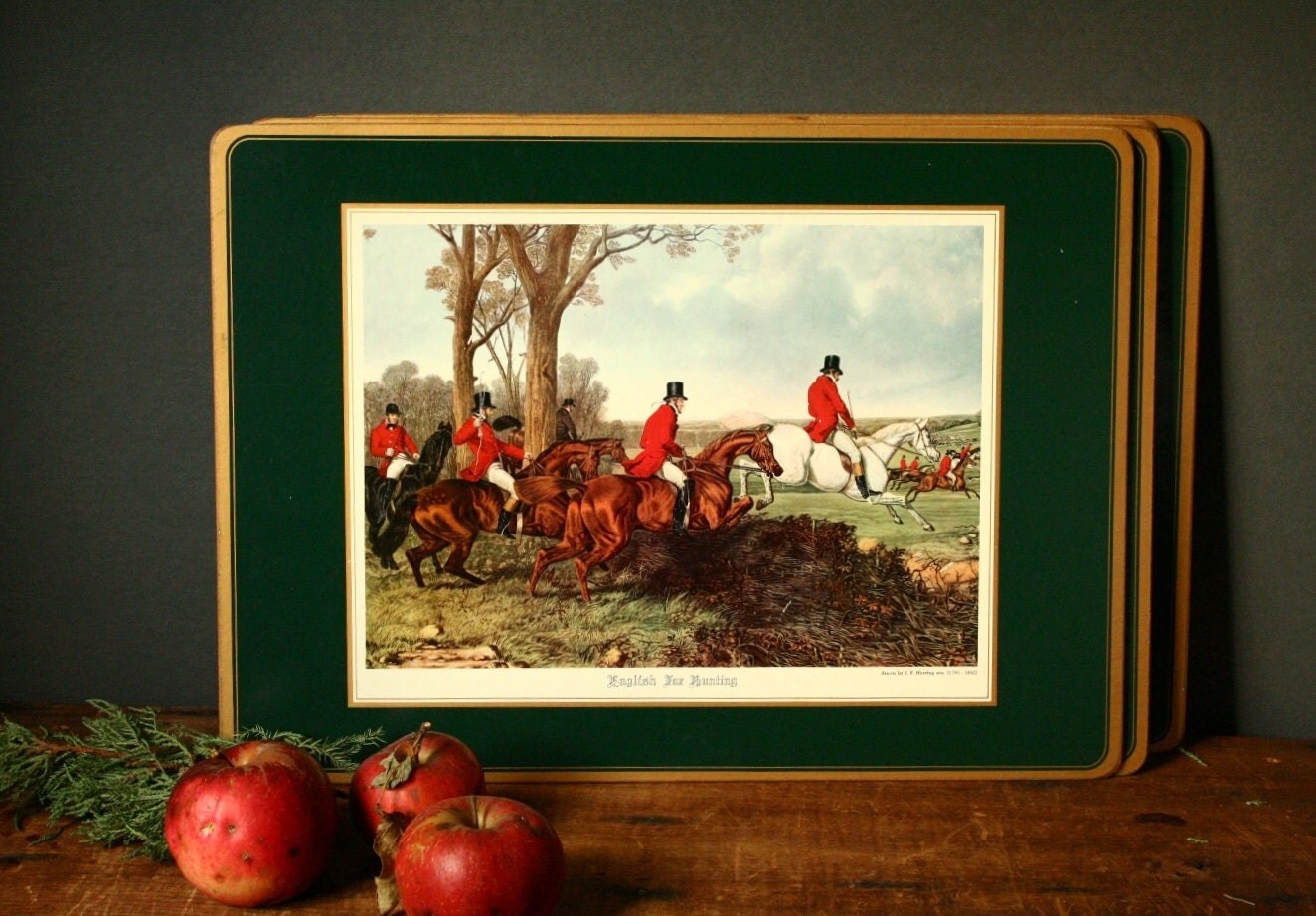 Pimpernel hunt scene placemats large place mats. by cristinasroom