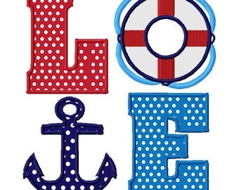 Love Life Ring and Anchor - Appliqued and Personalized - T-shirt or Tank Tops