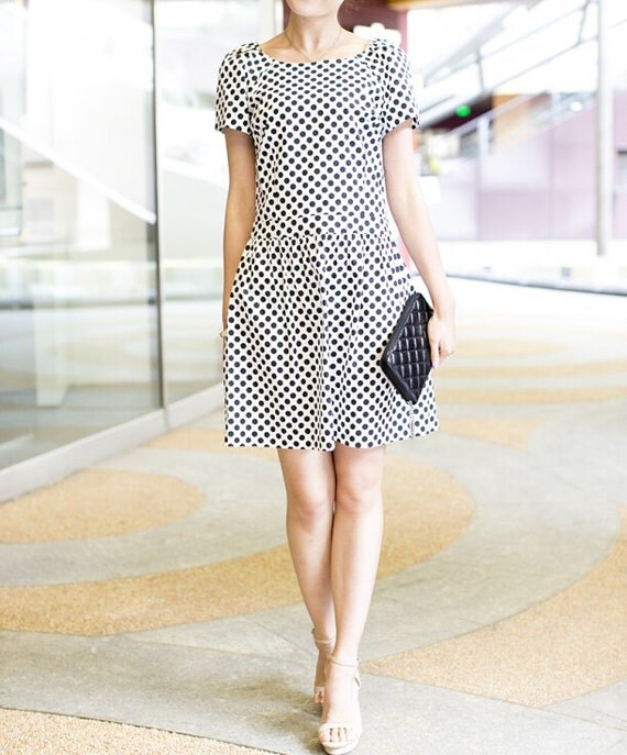 Lovely summer Cotton Loose Fitting Knee length dress in by MaLieb