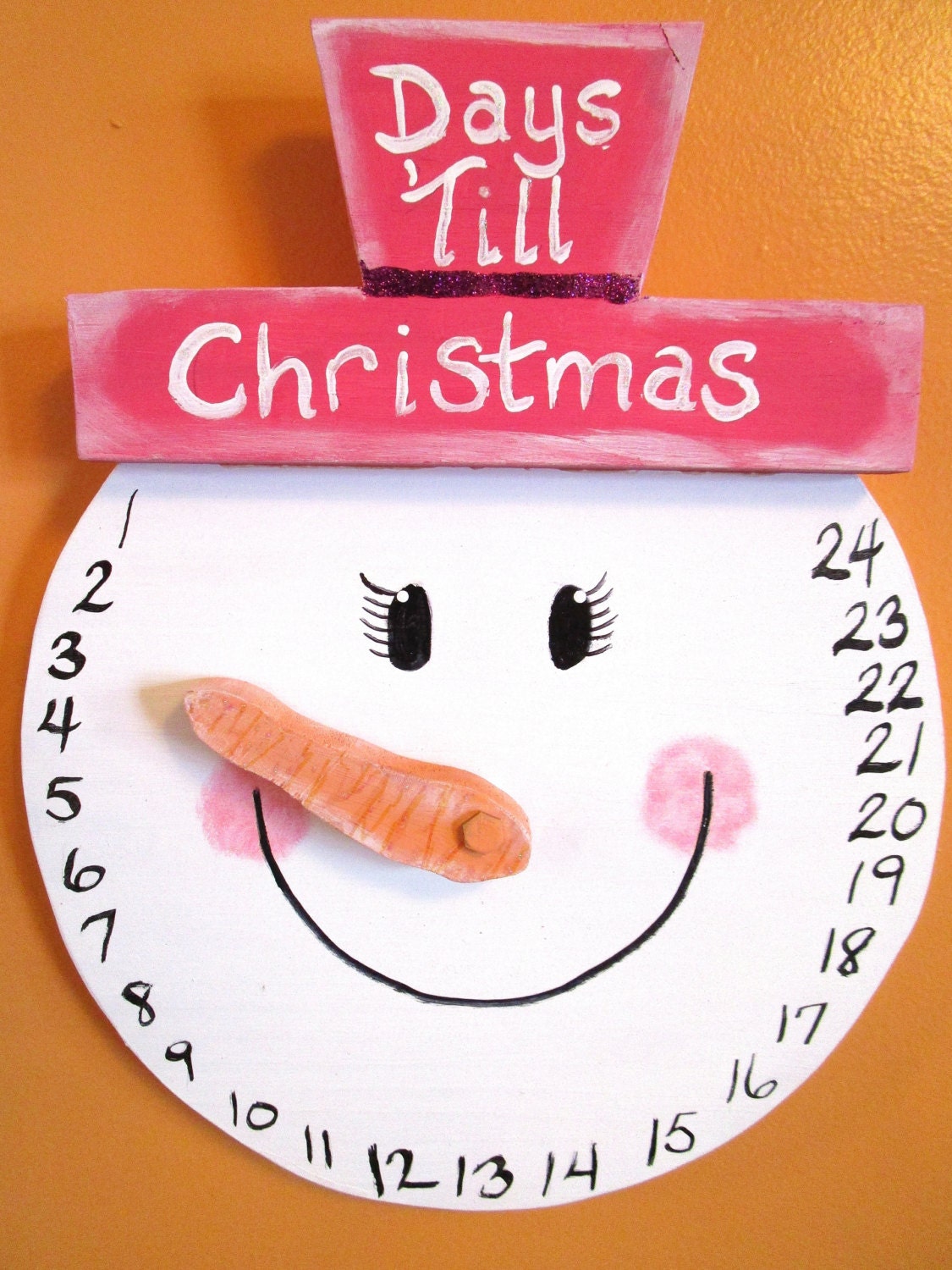 Snowman Girl COUNTDOWN to Christmas Wall Hanging / by gr8byz