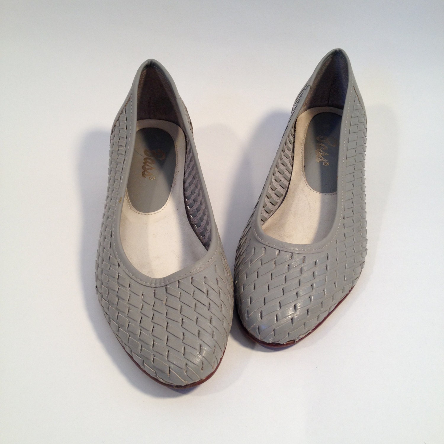 Vintage 1980s Gray Flats / Bass Shoes Woven by vintspiration