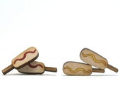 Corn Dog Earrings - Handmade - Laser Cut- Laser Cut Jewelry - Summer