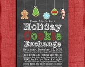 Printable Chalk style Holiday Cookie Exchange Party Invitation-DIY Il_170x135