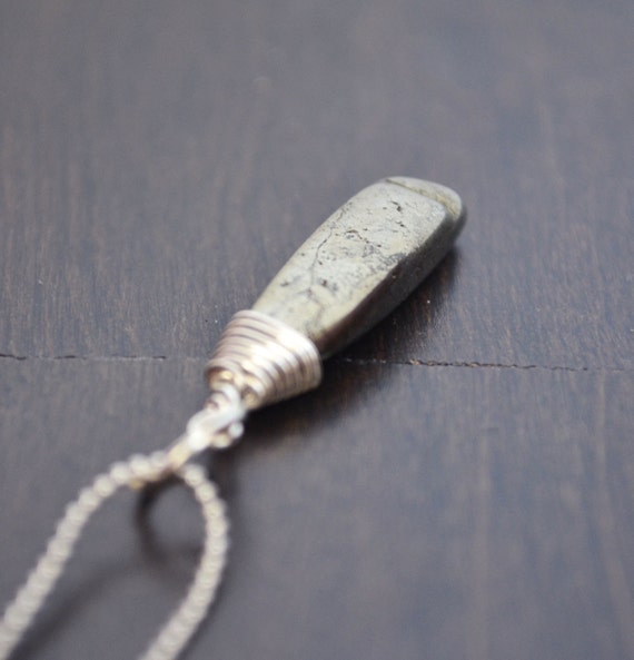 Pyrite Stone Necklace, Pyrite Stick Necklace, Valentines Day Jewelry ...