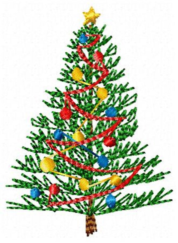 Small Christmas Tree Embroidery Design by JEmbroiderynApplique