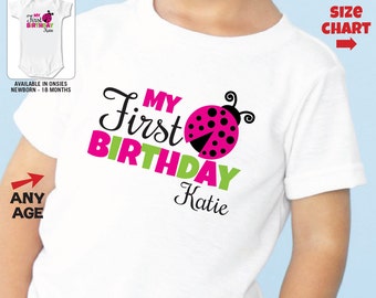 ladybug 1st birthday shirt