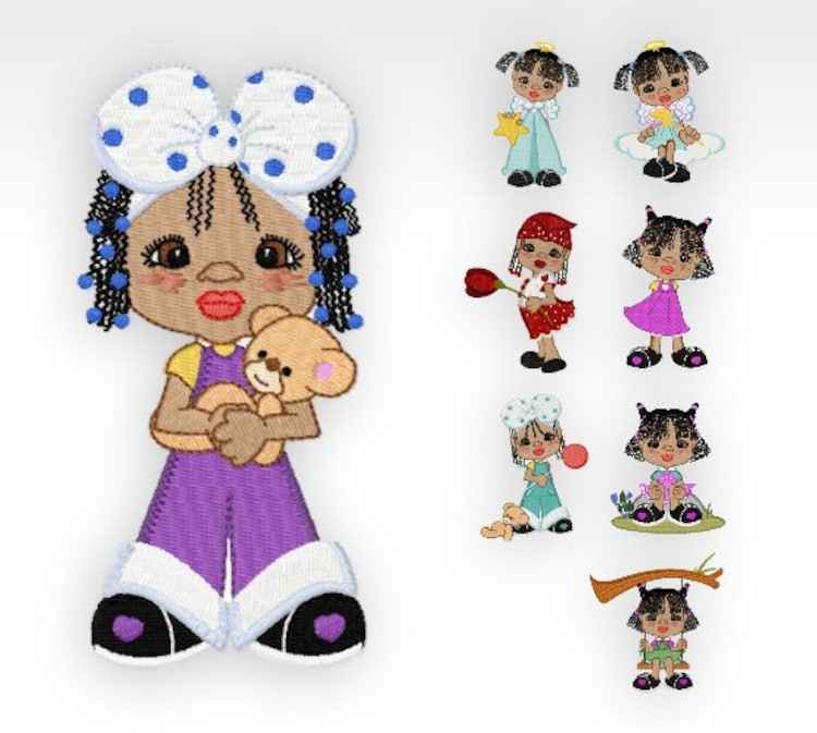 Little girl machine embroidery designs by ceciliasembroidery Little girl machine embroidery designs by ceciliasembroidery