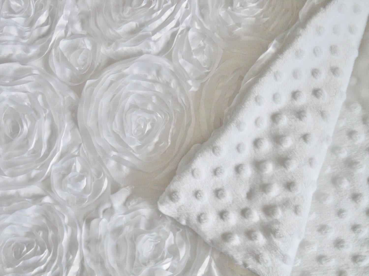 White Baby Blanket Christening Blanket Satin by