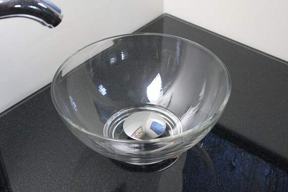 ... Very Small Clear Baby Unique Glass Murano Style Vessel Bathroom SInk