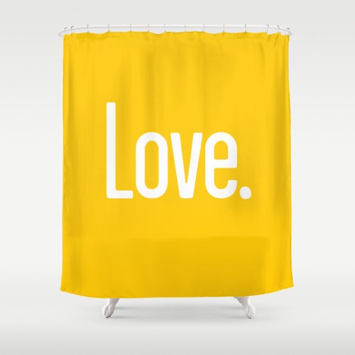 30 colours LOVE PERIOD Quote Shower Curtain by ThingsThatSing