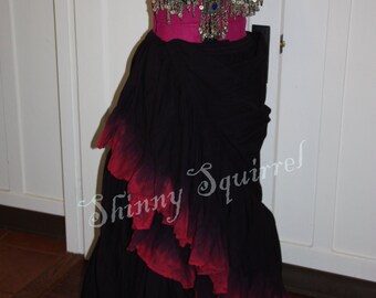 Belly dance skirt-Stepped in blood-25 or 15 yard- renaissance,tribal,halloween, fusion,ATS,SCA