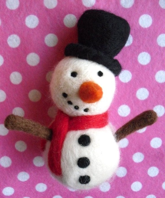 Download needle felted Snowman pattern