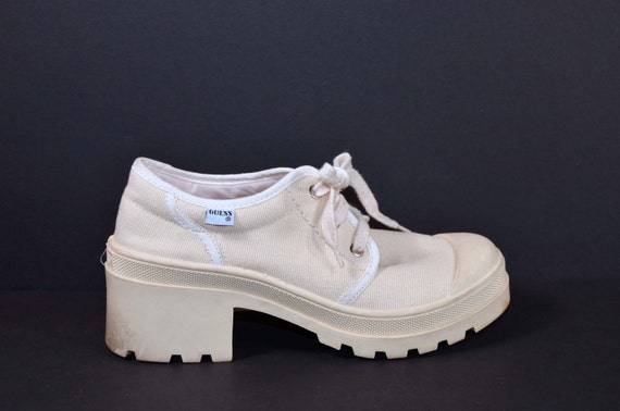 Vintage 90s Guess Chunky Heel Platform by PapillonVintageShop
