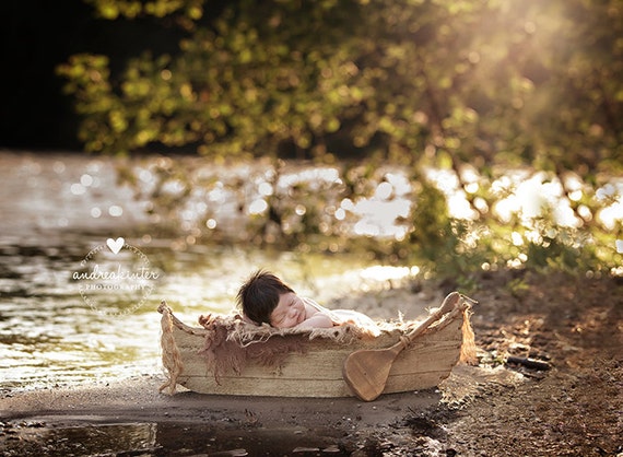 Canoe Prop DOUBLE SIDED Boat Prop Newborn Photography Prop