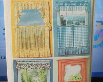 Vintage Simplicity 5494 Sewing curtain Decorator patterns uncut 1972
