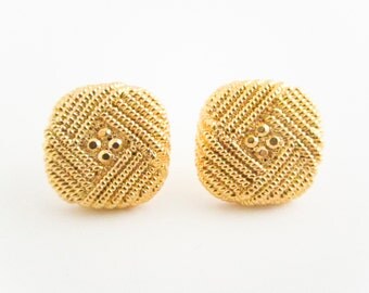 yellow fan earrings