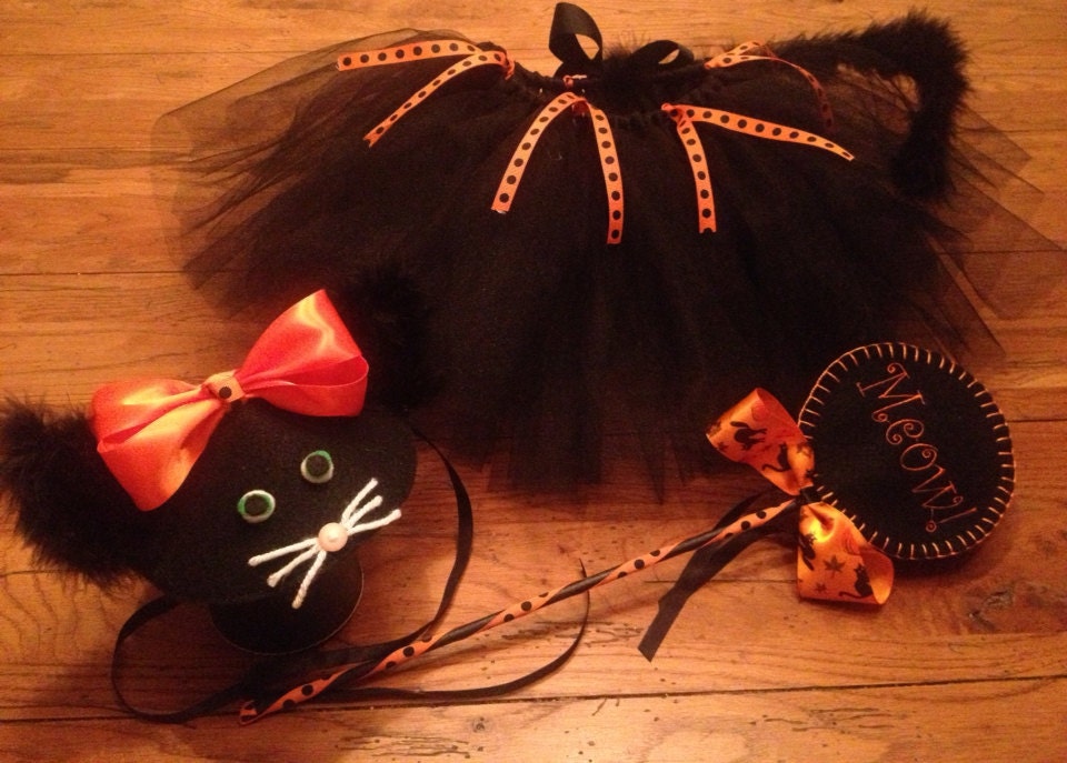 Halloween Black Cat Costume Set